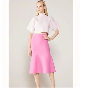 Herve Leger Boxy Mock Neck Crop Top